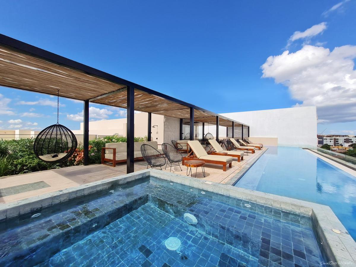 Big Studio At Kaab By The Beach With Roof Top Pool, Sauna And Jacuzzi Near Paseo Del Carmen Mall Playa del Carmen Eksteriør bilde