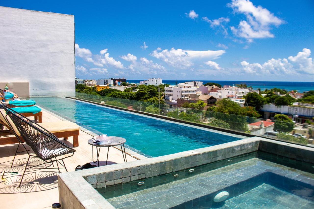 Big Studio At Kaab By The Beach With Roof Top Pool, Sauna And Jacuzzi Near Paseo Del Carmen Mall Playa del Carmen Eksteriør bilde