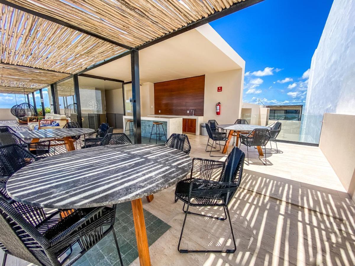 Big Studio At Kaab By The Beach With Roof Top Pool, Sauna And Jacuzzi Near Paseo Del Carmen Mall Playa del Carmen Eksteriør bilde