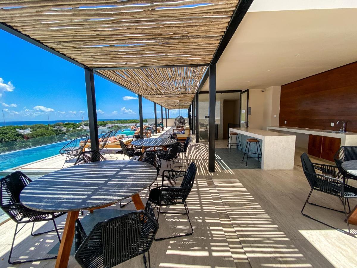 Big Studio At Kaab By The Beach With Roof Top Pool, Sauna And Jacuzzi Near Paseo Del Carmen Mall Playa del Carmen Eksteriør bilde